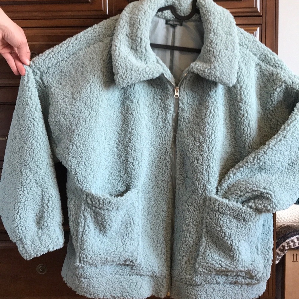 Teal Teddy Bear Jacket